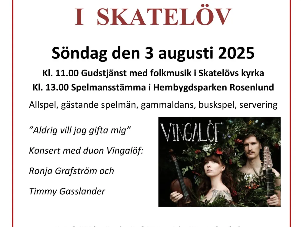 Spelmansstämma i Skatelöv 